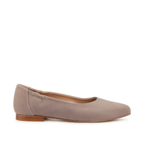 Beige Suede leather Women Flats