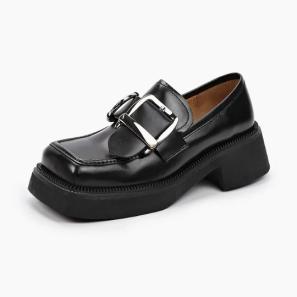 Black Patent Chunky Loafers