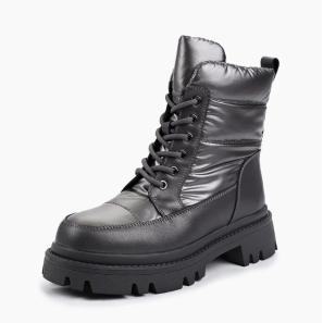 Grey Waterproof Lace-up Dutiki Boots for Women