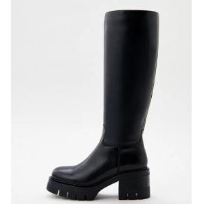 Trendy Black Platform High Boots