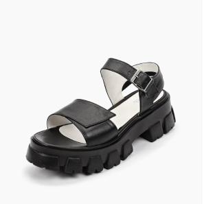 Black Chunky Platform Women Sandal