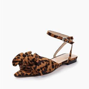 Brown Leopard Women Flat Sandals