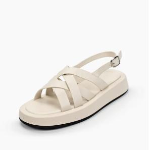 Offwhite Leather Women Sandals