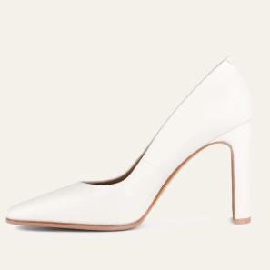 High Heels Off White Leather