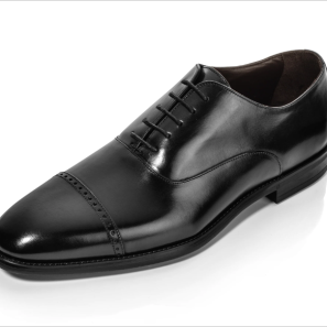 Classic Cap Toe Black Men Dress Shoes