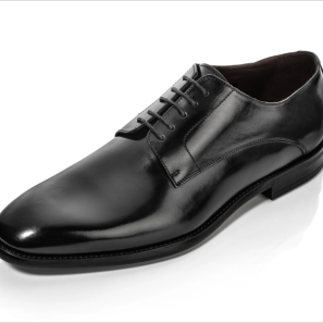 Black Calf Leather Derby 