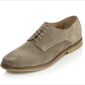 Beige Calf Suede Men Casual Shoes