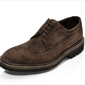 Dark Brown Suede Casual Brogue Shoes