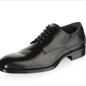 Black Calf Leather Plain Toe Men Dress Shoes