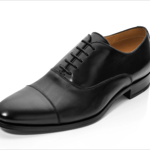 Black Cap-toe Men Dress Shoes