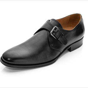 Classic Black Leather Monk Strap