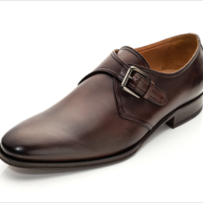 Brown Leather Single Buckle Monkstrap