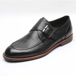 Elegant Black Cow Leather Monkstraps