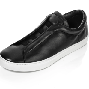 Supper Comfortable Black Soft Leather Sneaker for Men