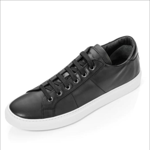 Black Full Grain Leather Sneaker Lace-up