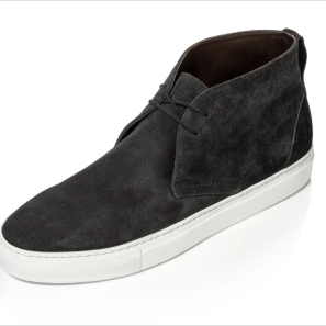 Black Suede Men High Top Sneaker 