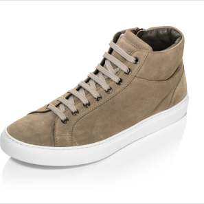 Brown Suede Men's High Top Sneaker