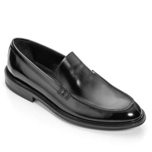 Black Leather Men Slip-on Loafer