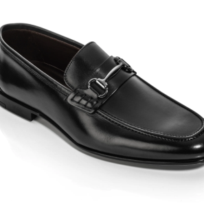 Black Buckle Loafers for Men