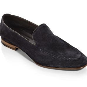 Classic Black Suede Slip-on Loafer