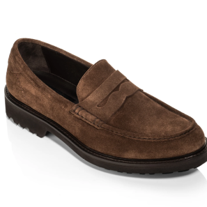 Brown Suede Casual Penny Loafer