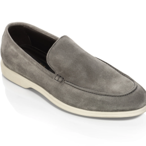 Grey Suede Casual Loafers for Men