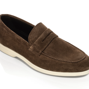 Brown Suede Mens Casual Penny Loafer