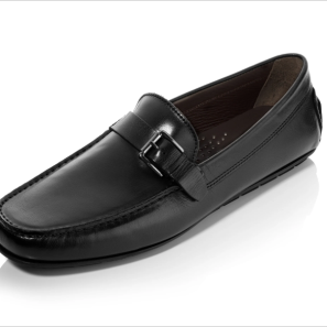 Black Bukcle Mocassion Shoes for Men