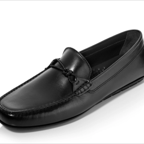 Black Metal Trim Men's Loafers