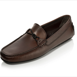 Brown Metal Trim Driving Shoes for Men