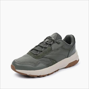 Green Leather Men's Casual Sneaker