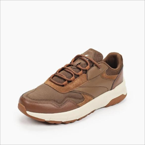 Brown Leather Men's Lace-up Sneaker