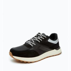 Black Suede Retro Sneakers for Men