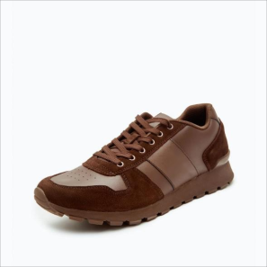 Men's Brown Leather Sporty Sneaker