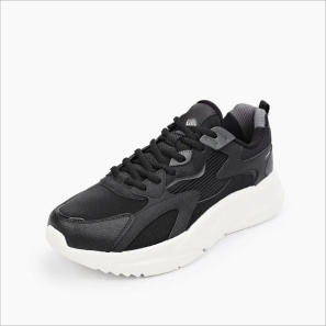 Trendy Black Men's Sporty Sneakers