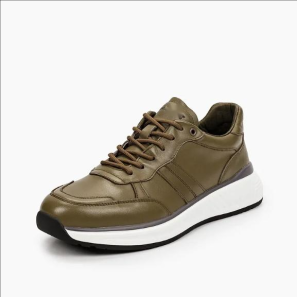 Green Cow Leather Men's Sporty Shoes