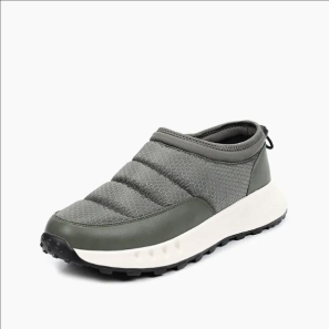 Green Leather mix Mesh Mens Slip-on Sneaker