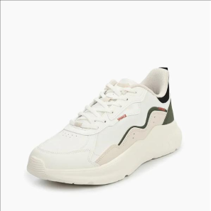 White  Leather Sporty Sneaker for Men