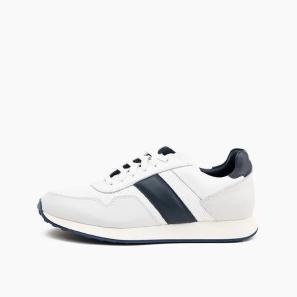 White Leather Men's Casual Sneakers