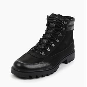 Black Suede Hiking Looks Boots for Men