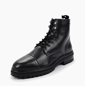 Classic Black Round Toe Boots for Men