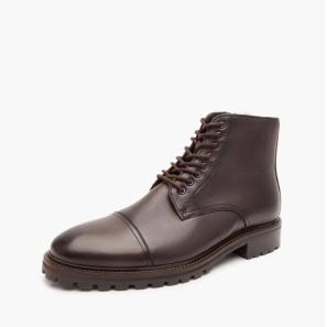 Brown Leather Ankle Boots for Men