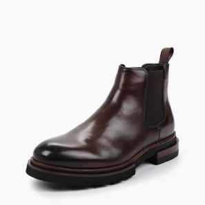 Brown Cow Leather Men's Chelsea Boots