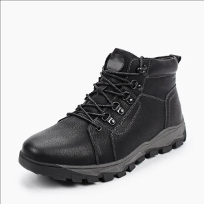 Black Leather Outdoor Boots Mens Sale