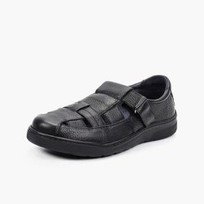 Black Leather Mens Sandals Wholesale