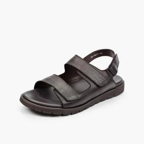 Black Leather Strap Desinger Mens Sandals Wholesale