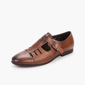 Brown Men Sandals Leather