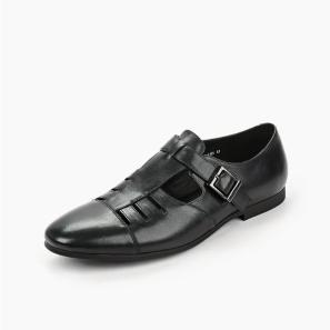 Black Leather Mens Dress Sandals Sale