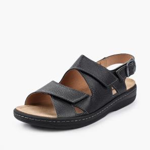 Black Leather slingback strap Mens Sandals