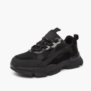 Black Kids' Sneakers with Rope on Back